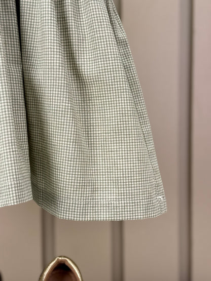 Vestido Infantil Clássico Luxo Rococo Verde Busto Bordado - Roana