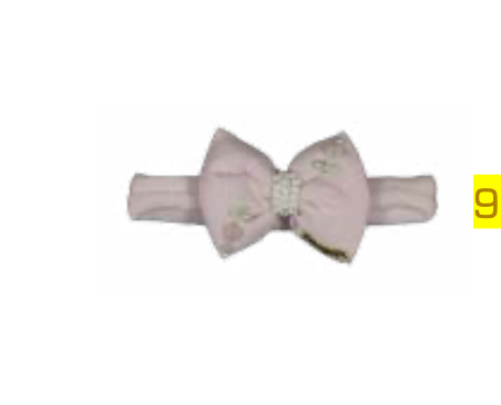 Faixa Bebê Pérolas Bordadas Rosa - Roana