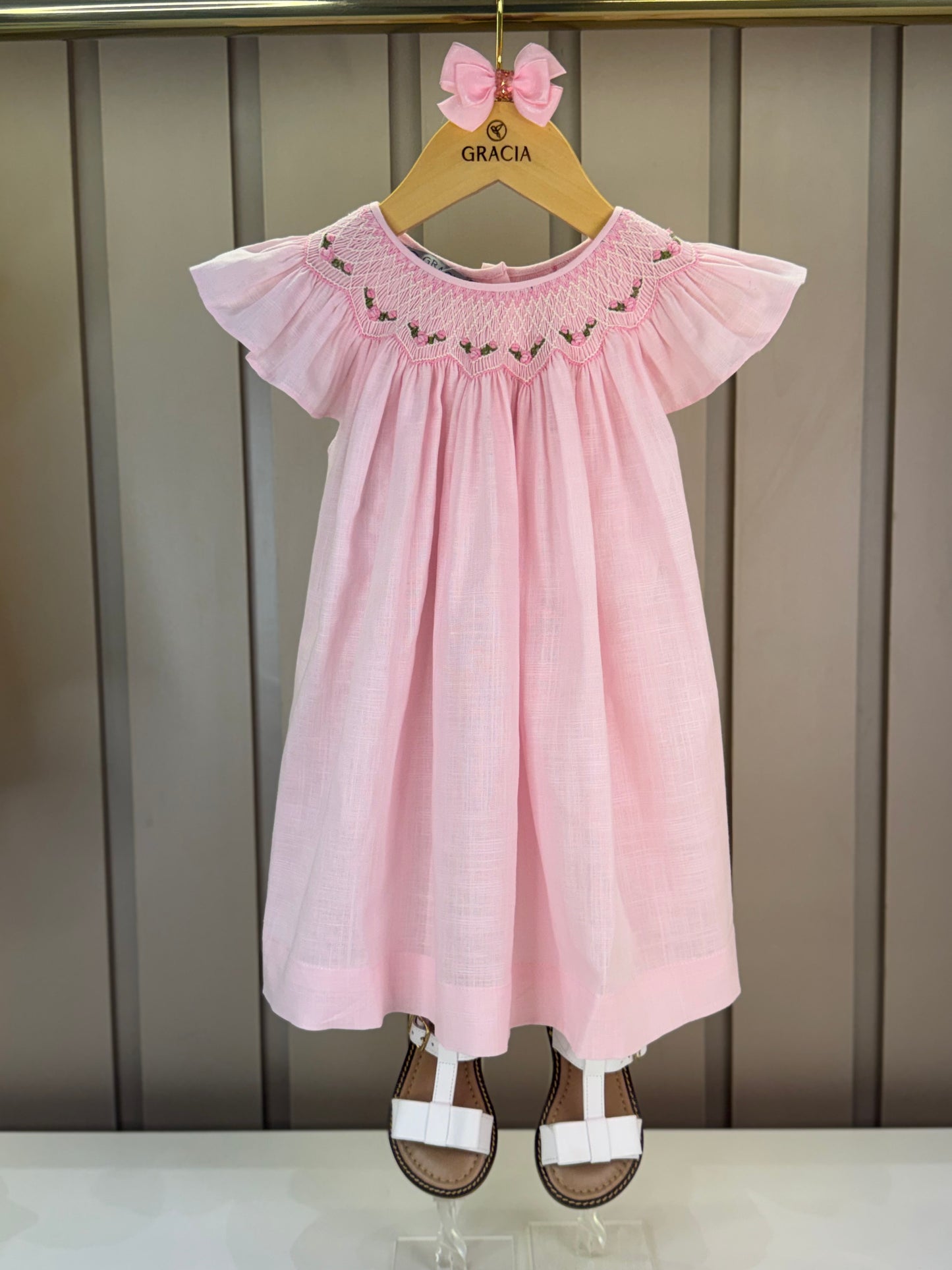 Batinha Bebê Algodão Bordado Serena Rosa - Gracia