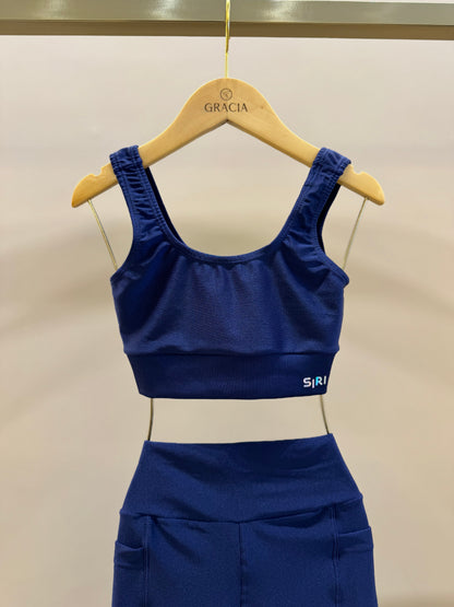 Conjunto Infantil Top Luciana Trilobal Marinho e Legging Fuseau Soraia Trilobal Marinho - Siri Sport