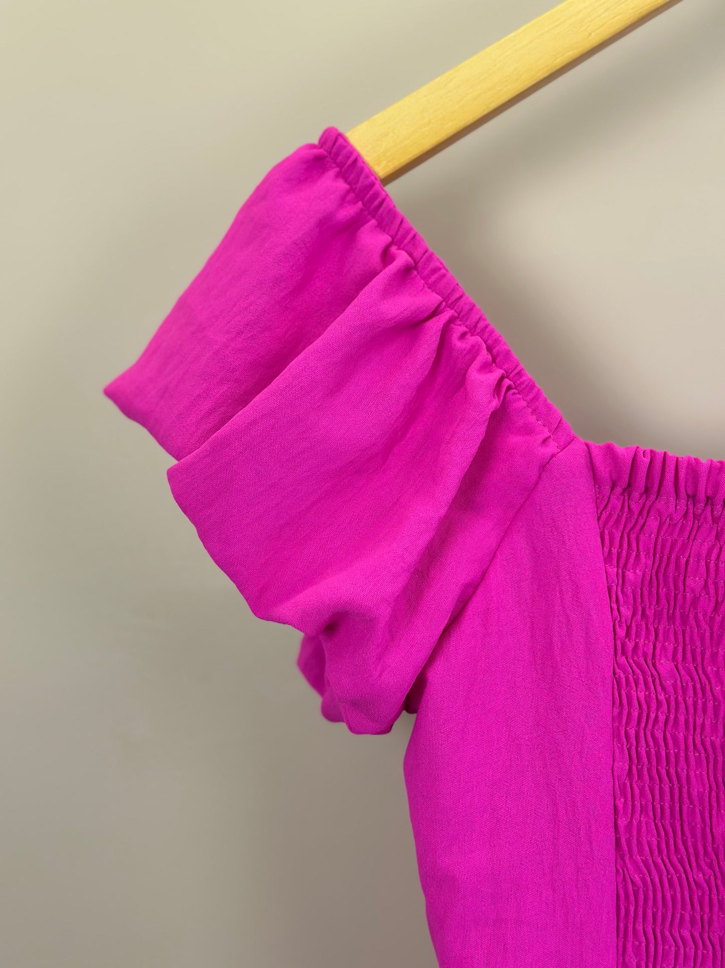 Vestido Teen Crepe Babados Pink - Two In
