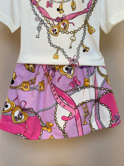 Conjunto Infantil Blusa e Saia Essentials Disney - Animê