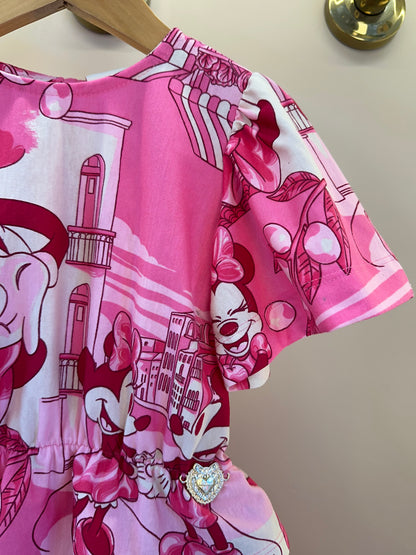 Conjunto Infantil  Blusa Minnie Mundo e Saia Minnie - Animê