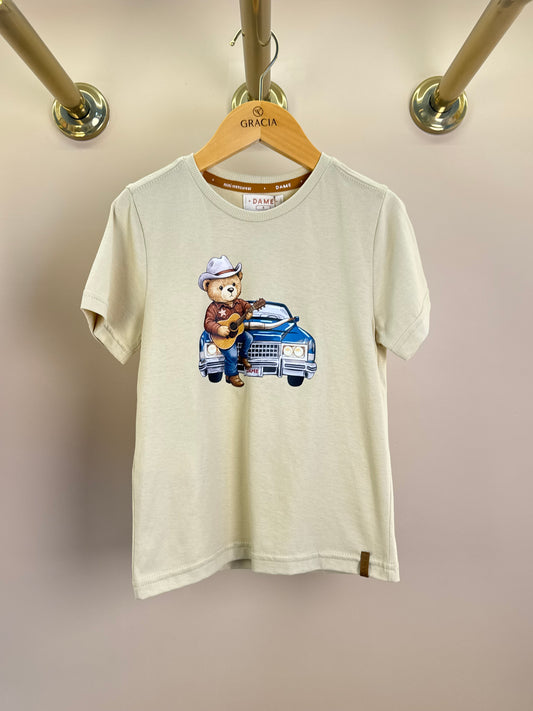Camiseta Infantil Teddy Cadillac Bege - Dame