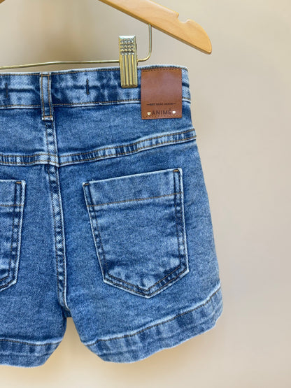 Shorts Jeans Infantil Pingente - Animê