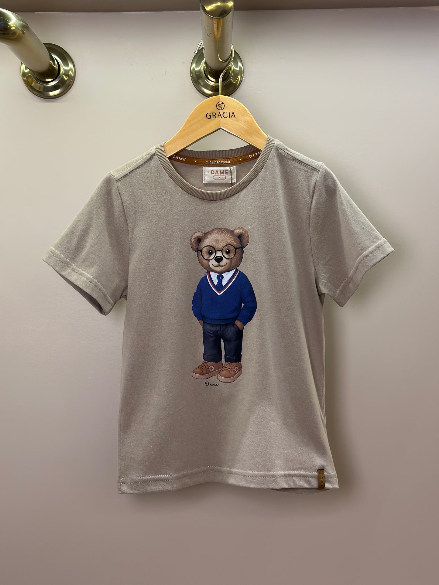 Camiseta Infantil Algodão Teddy University Fendi - Dame