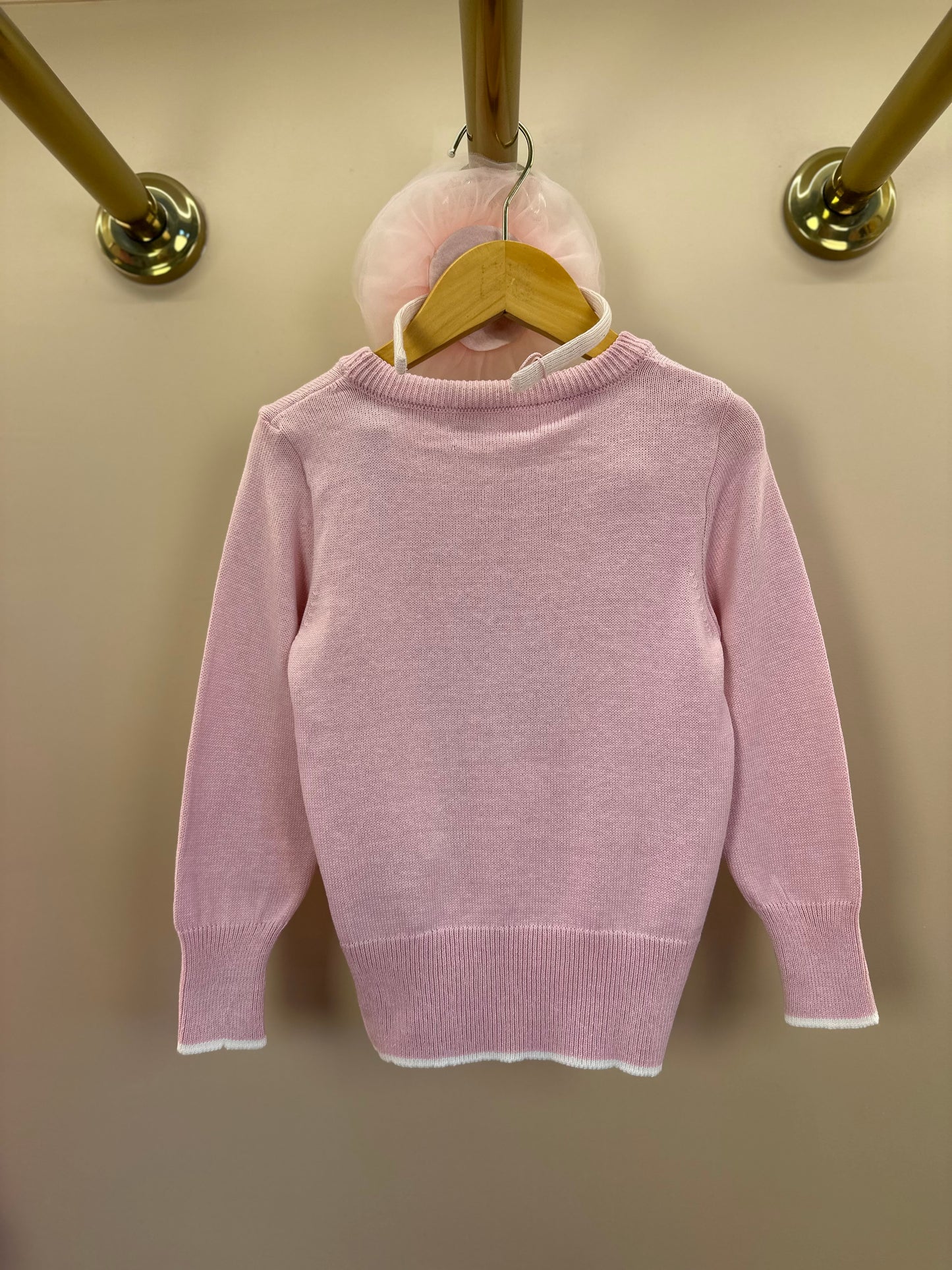 Blusa Infantil Tricot Barbie Strass Sugar Rose - Pituchinhus