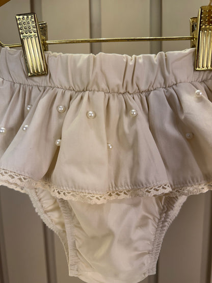 Conjunto Bebê Body Golinha e Calcinha Babado Pérola - Charpey