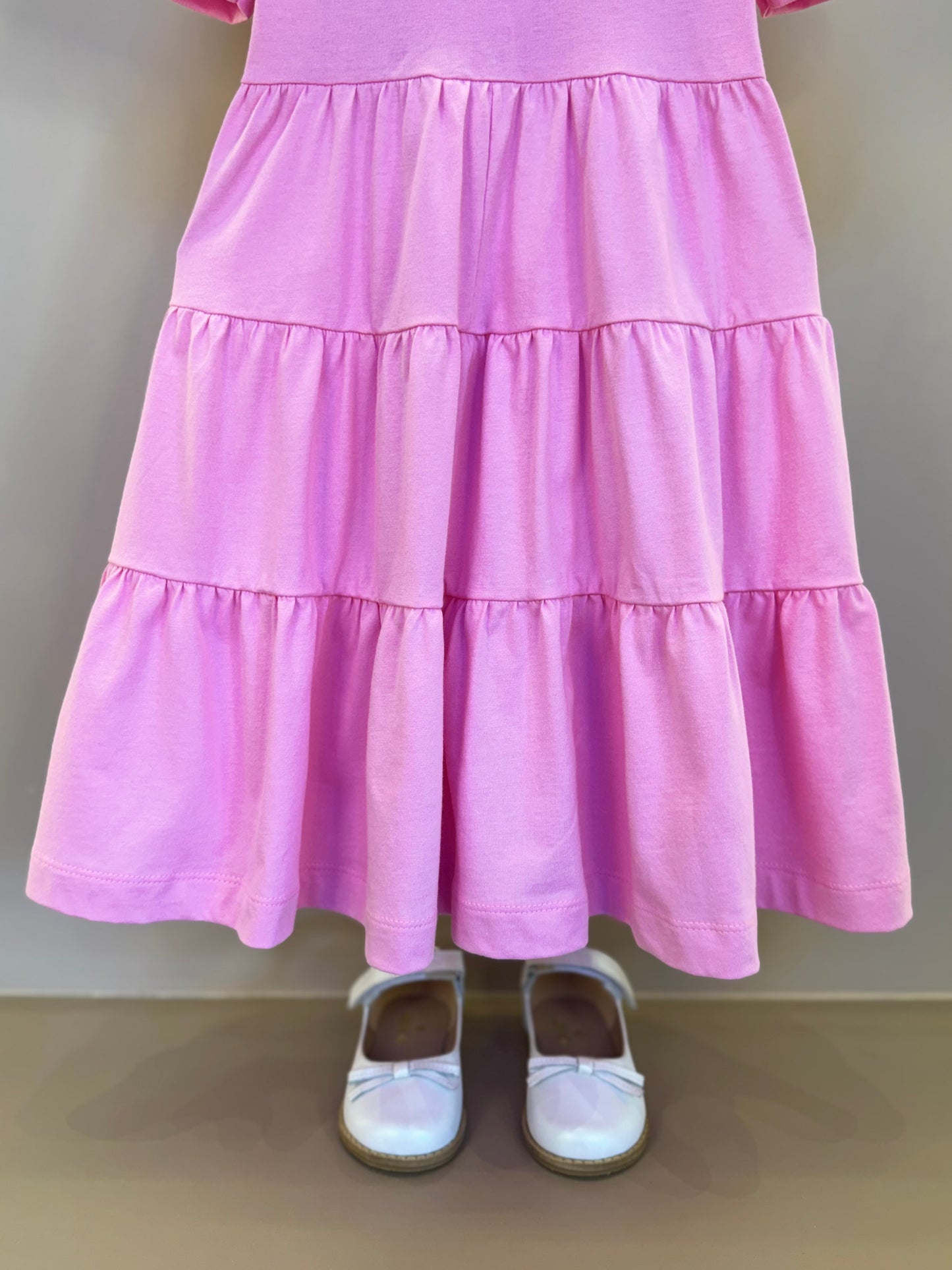Vestido Infantil Algodão Laços Rosa Girly - Animê Petite
