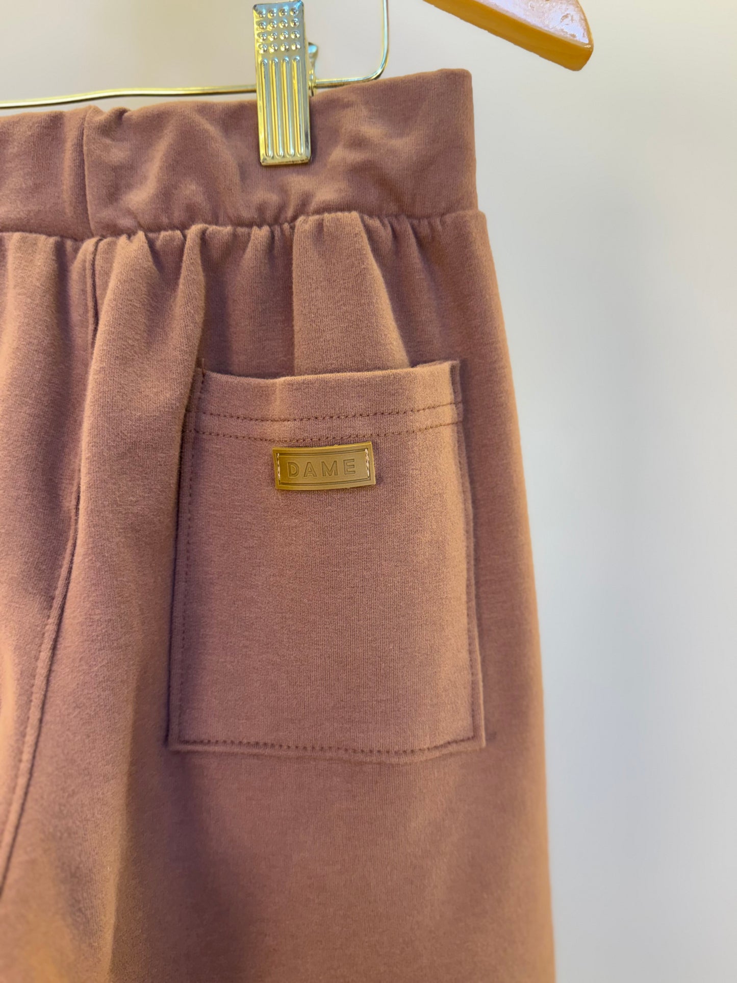 Bermuda Infantil Moletom Bolso Embutido Chocolate - Dame