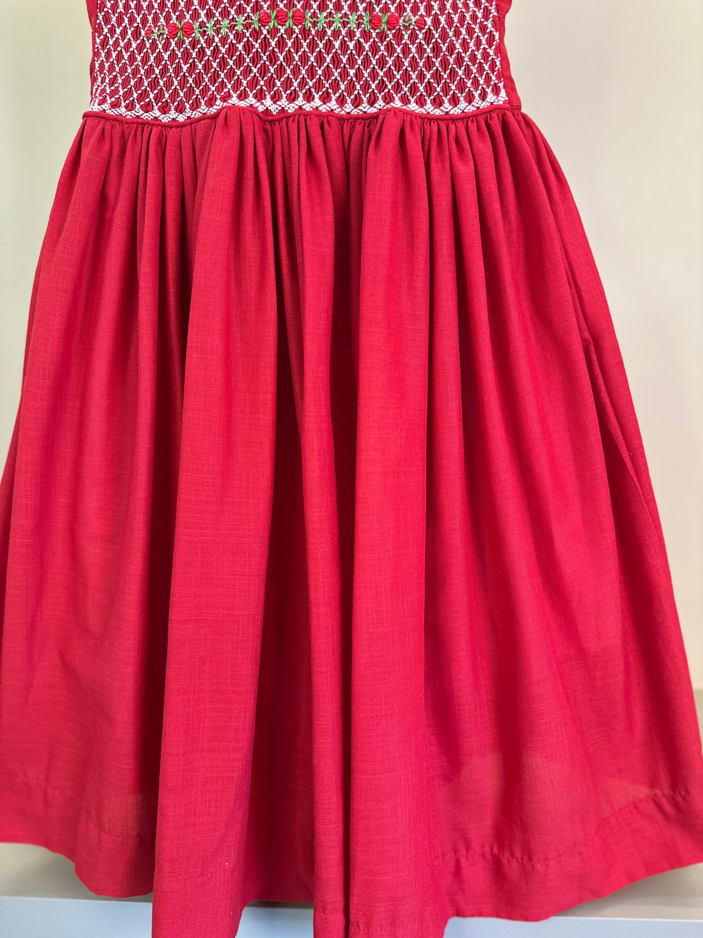 Vestido Infantil Clássico Algodão Isaura Vermelho - Gracia