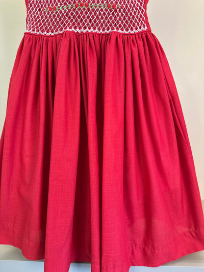 Vestido Infantil Clássico Algodão Isaura Vermelho - Gracia
