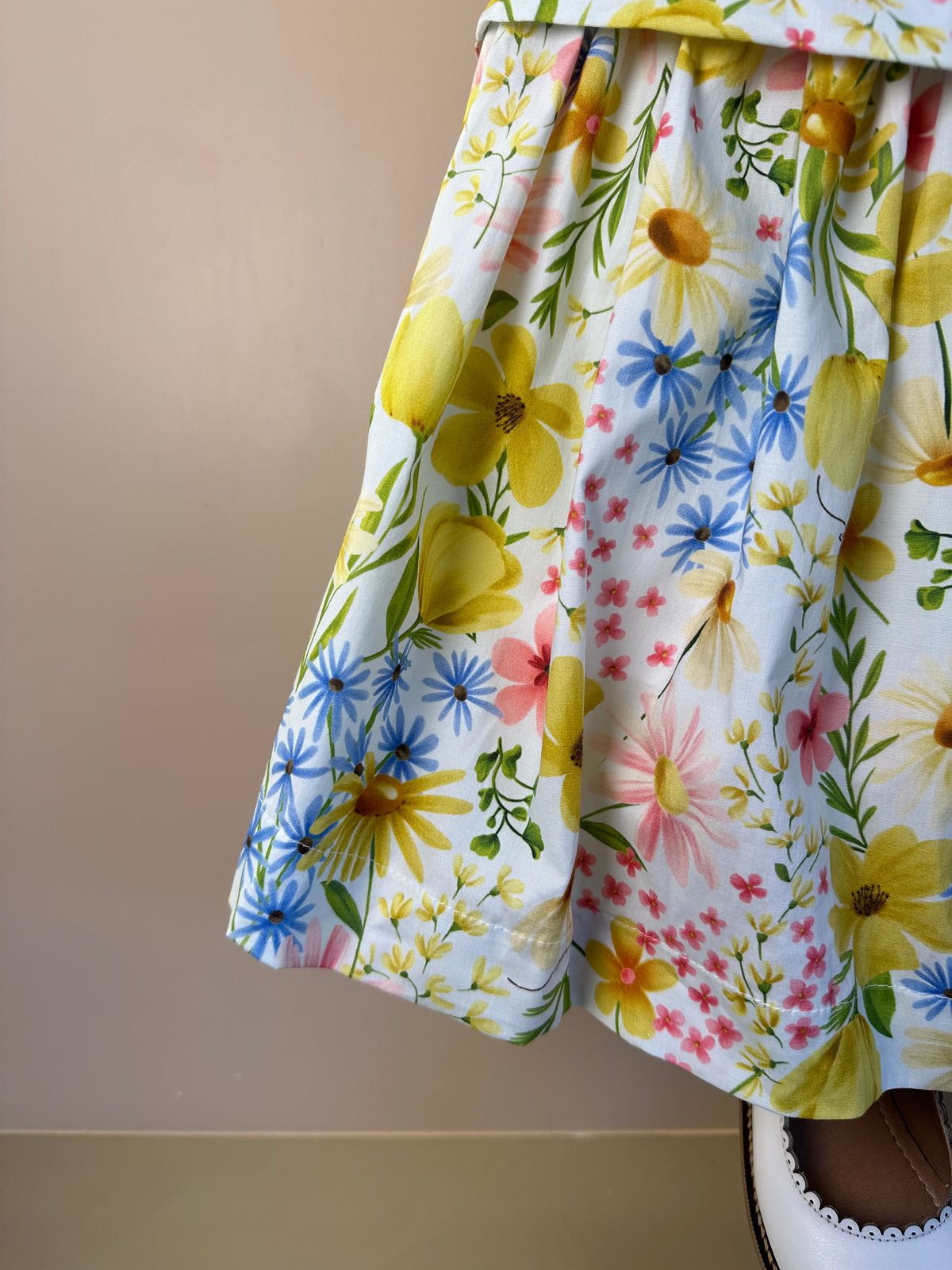 Conjunto Infantil Estampa Floral Blusa Ombro á Ombro Com Babado e Saia - Animê