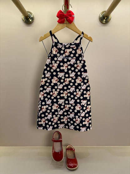 Vestido Infantil Tule Babados Poá Cachorrinhos - Pituchinhus