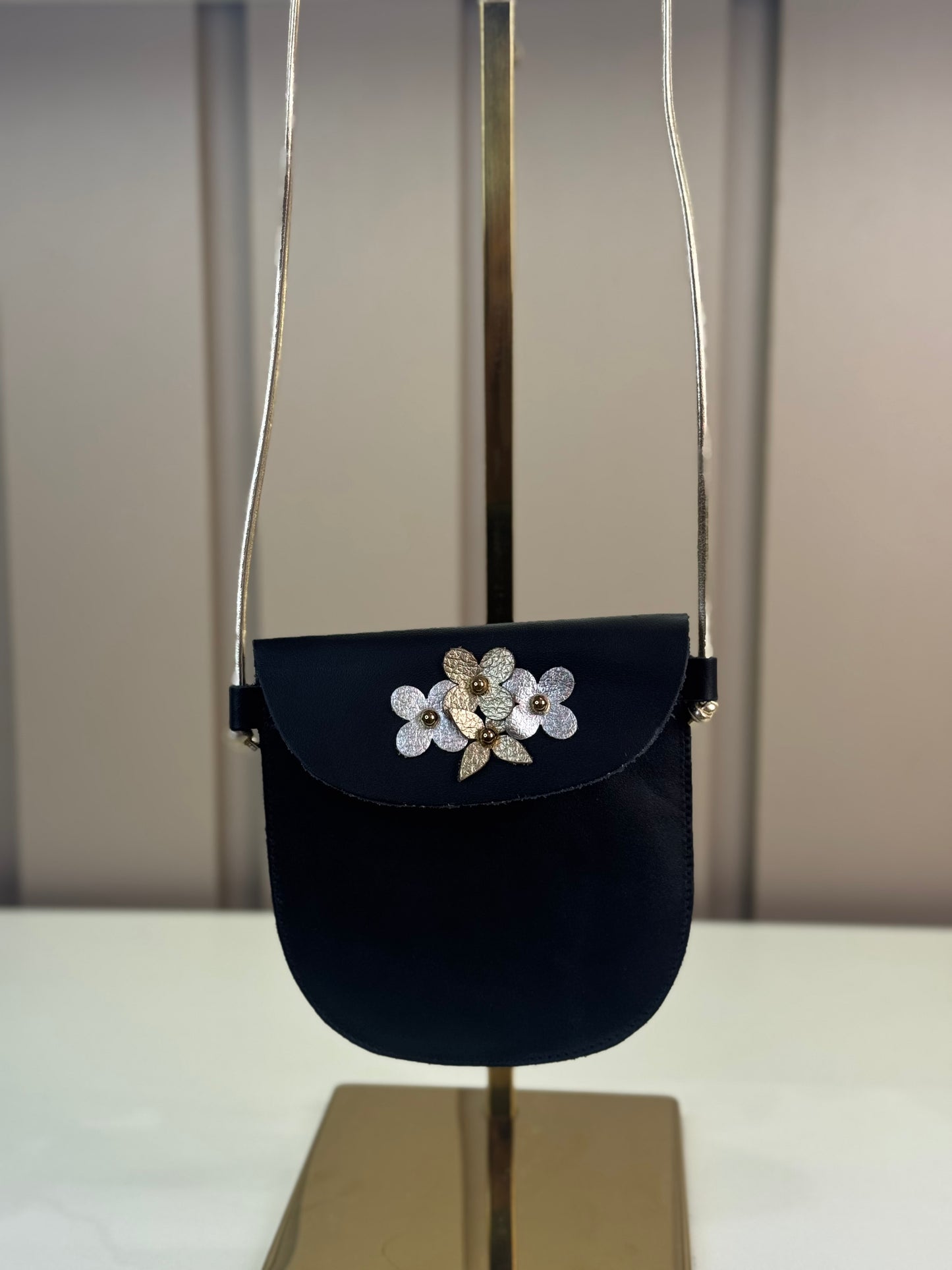 Bolsa Infantil Couro Jardim Noir - Petit Cheval