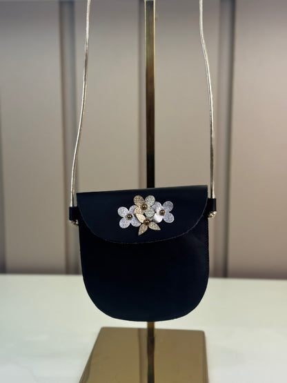 Bolsa Infantil Couro Jardim Noir - Petit Cheval