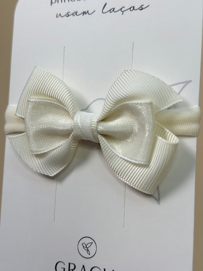 Faixinha Catavento Special Shine Organza Off White - Gracia