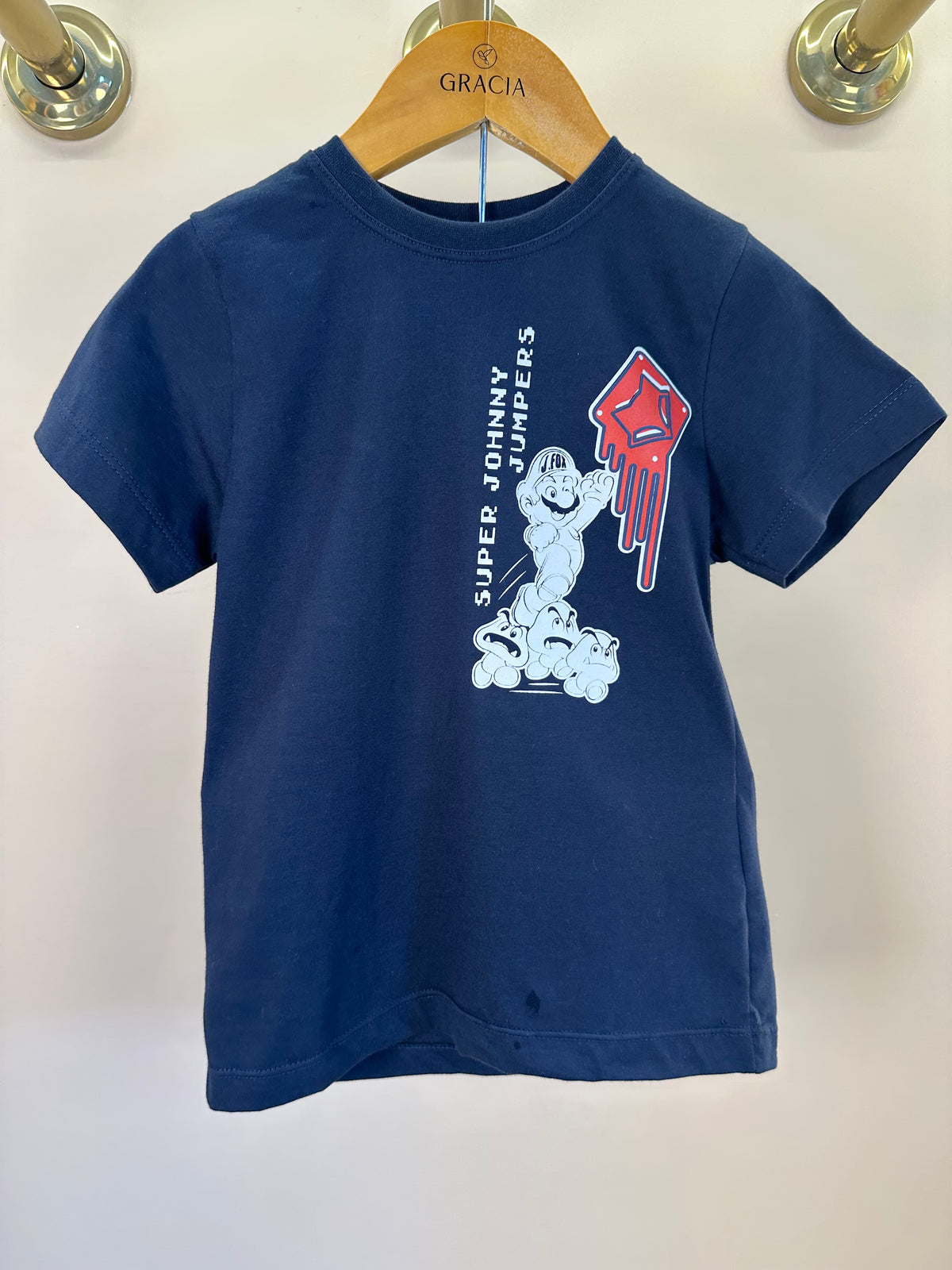 Camiseta Infantil Johnny Jumpers Azul Marinho - Little Johnny
