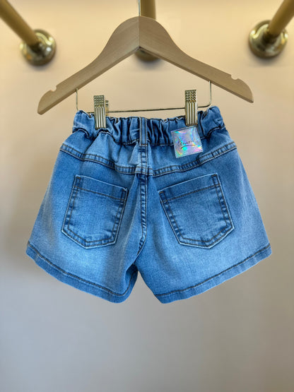 Shorts Infantil Jeans Strass - Animê