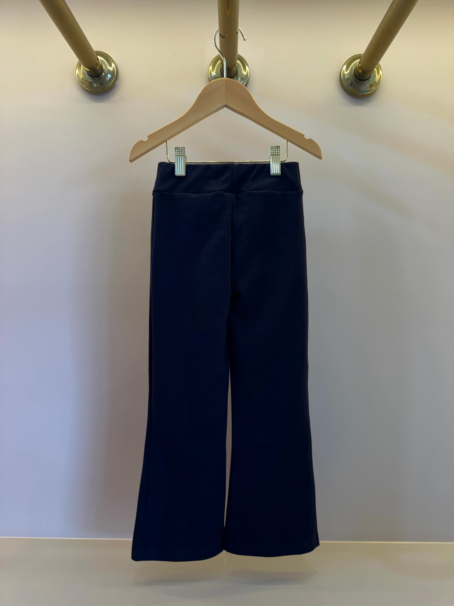 Calça Infantil Flare Lapelas Bordadas Preta - Pituchinhus