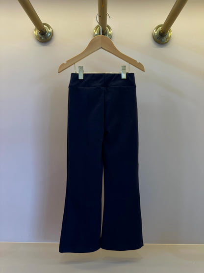 Calça Infantil Flare Lapelas Bordadas Preta - Pituchinhus