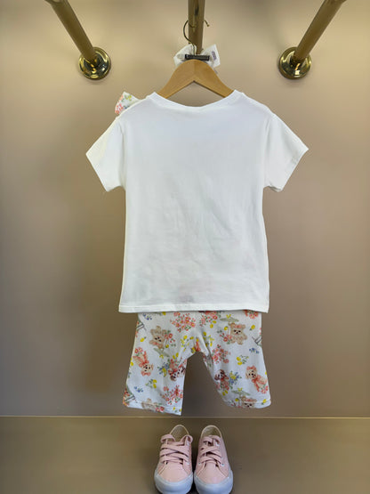 Conjunto Infantil Blusa Laço Maxxi Lateral e Shorts Legging - Petit Cherie