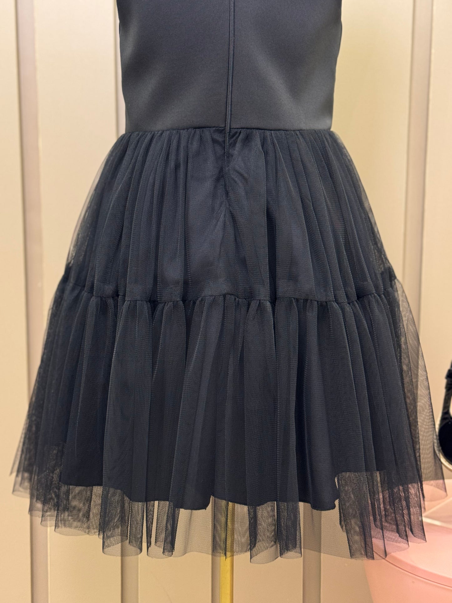 Vestido Infantil Alfaiataria Tule Strass Preto - Petit Cherie