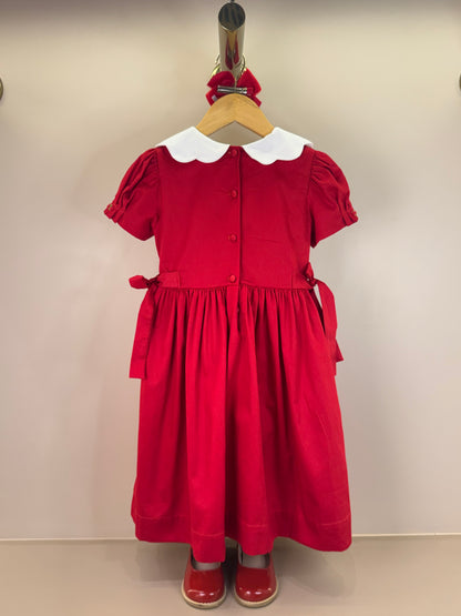 Vestido Infantil Clássico Algodão Princesa Leia Vermelho - Gracia