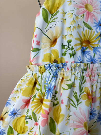 Vestido Infantil Tricoline Estampa Floral - Animê