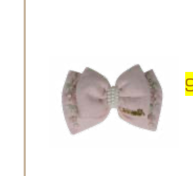 Laço Bebê Pérolas Bordadas Rosa - Roana