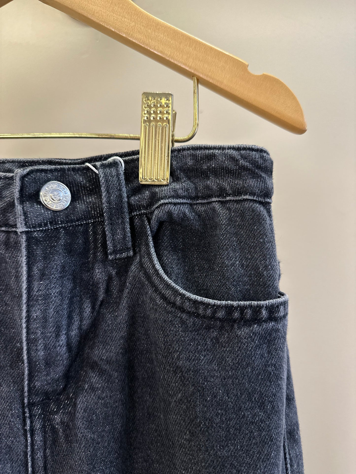 Calça Infantil Wide Leg Jeans Bolso Lateral  - Um Mais Um