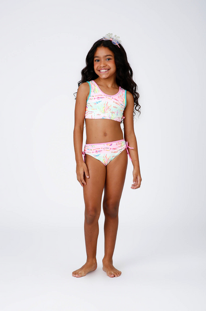 Biquíni Infantil Cropped Antonela Hot  Est Piabinha - Siri Kids