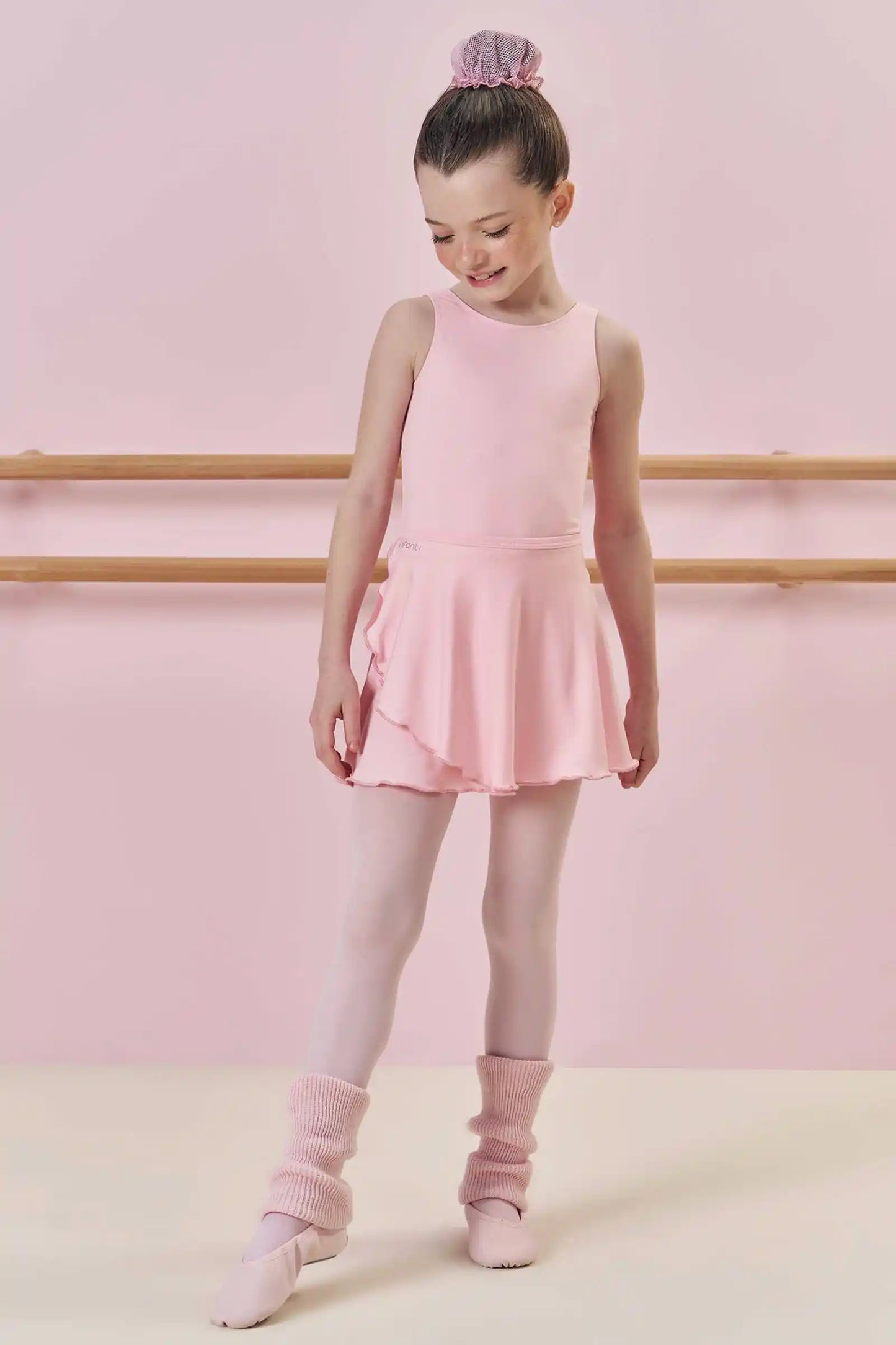 Saia Infantil Ballet com Amarração Rosa - Infanti