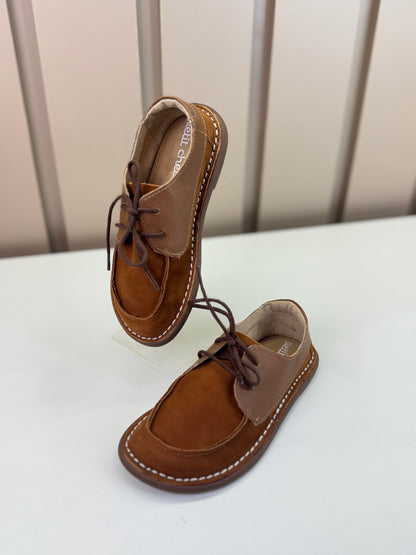 Sapato Infantil Dominó Canela/Castanha - Petit Cheval