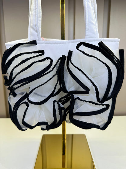 Bolsa Infantil Puffer FloresTule Off White - Pituchinhus
