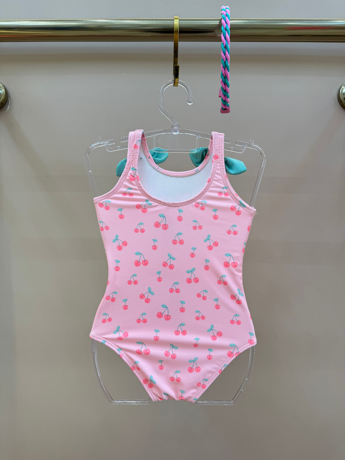 Maiô Infantil Rosa Est. Ursinha e Cereja - Infanti