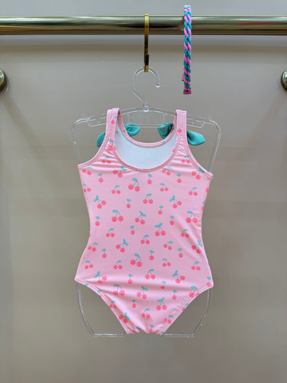 Maiô Infantil Rosa Est. Ursinha e Cereja - Infanti