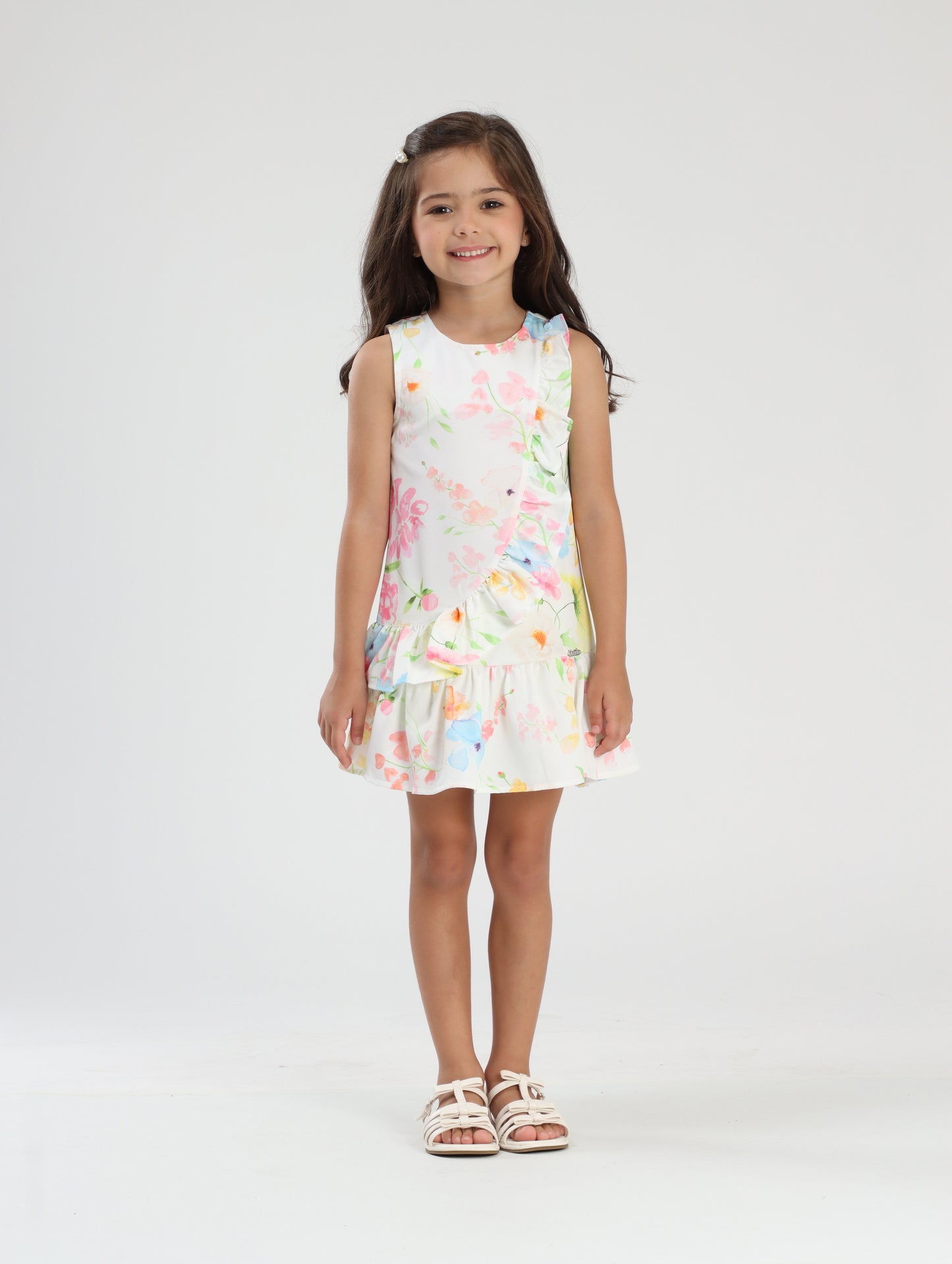 Vestido Infantil Rodado Floral - Luluzinha
