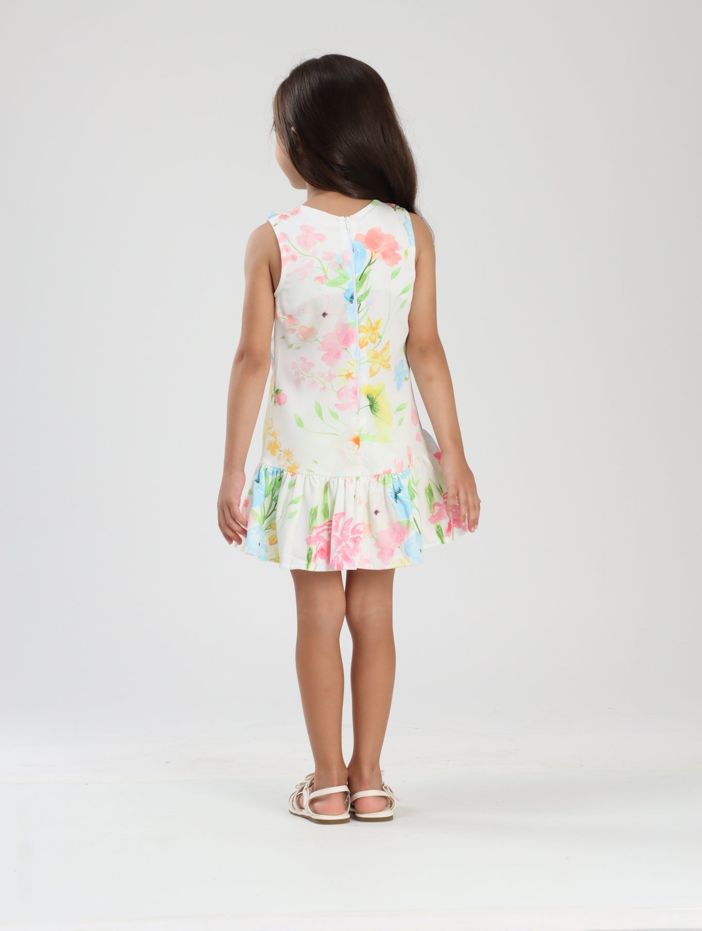 Vestido Infantil Rodado Floral - Luluzinha