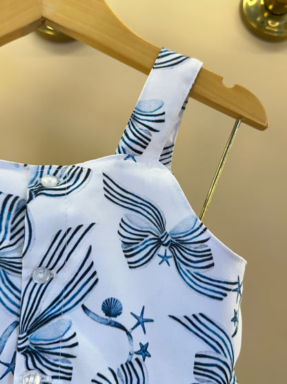 Conjunto Infantil Bata Estampada Sonho a Beira Mar e Shorts Sonho a Beira Mar - Gabriela Aquarela