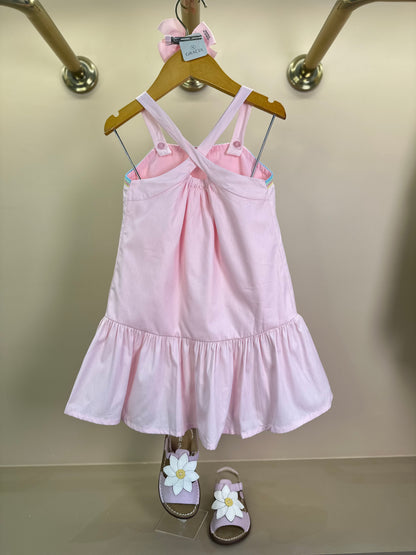 Vestido Infantil Algodão Jumper Rosa Claro - Beabá
