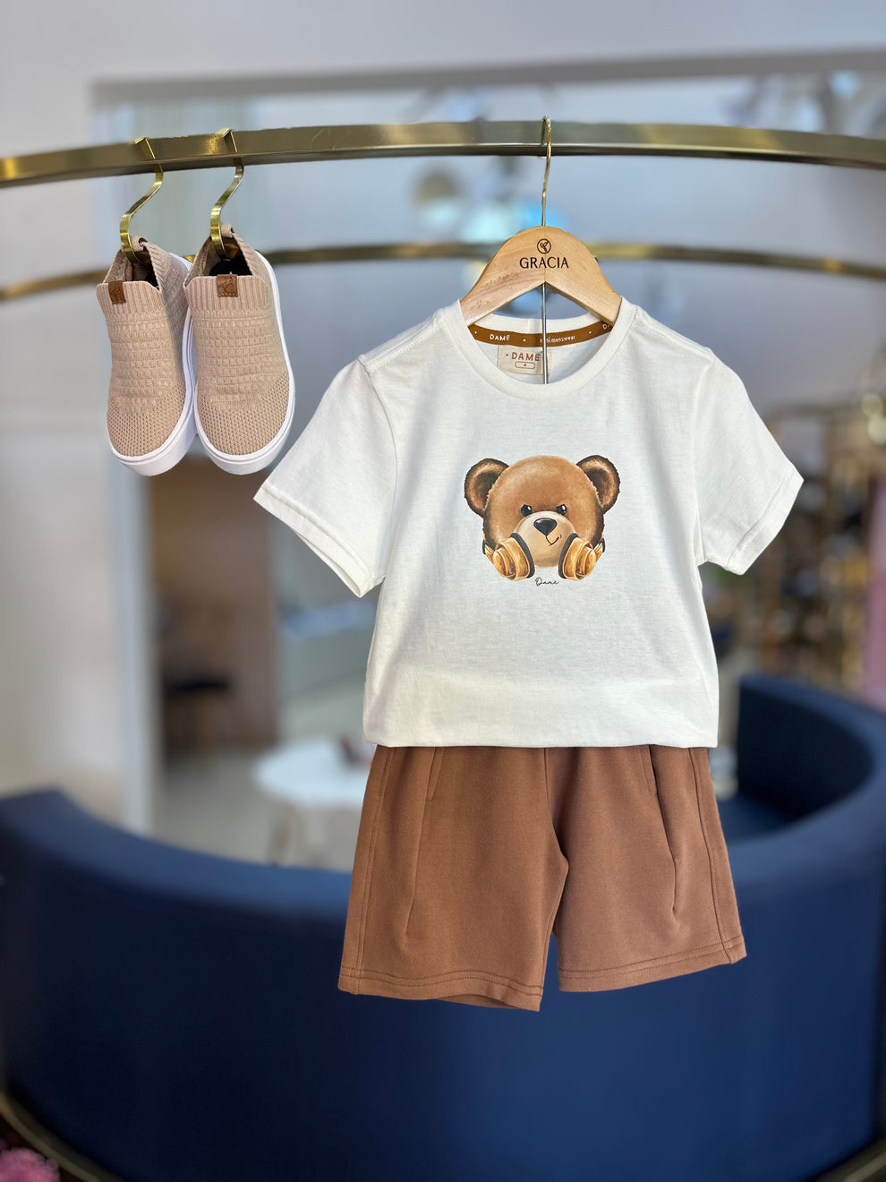 Camiseta Infantil Teddy Fone Off - Dame