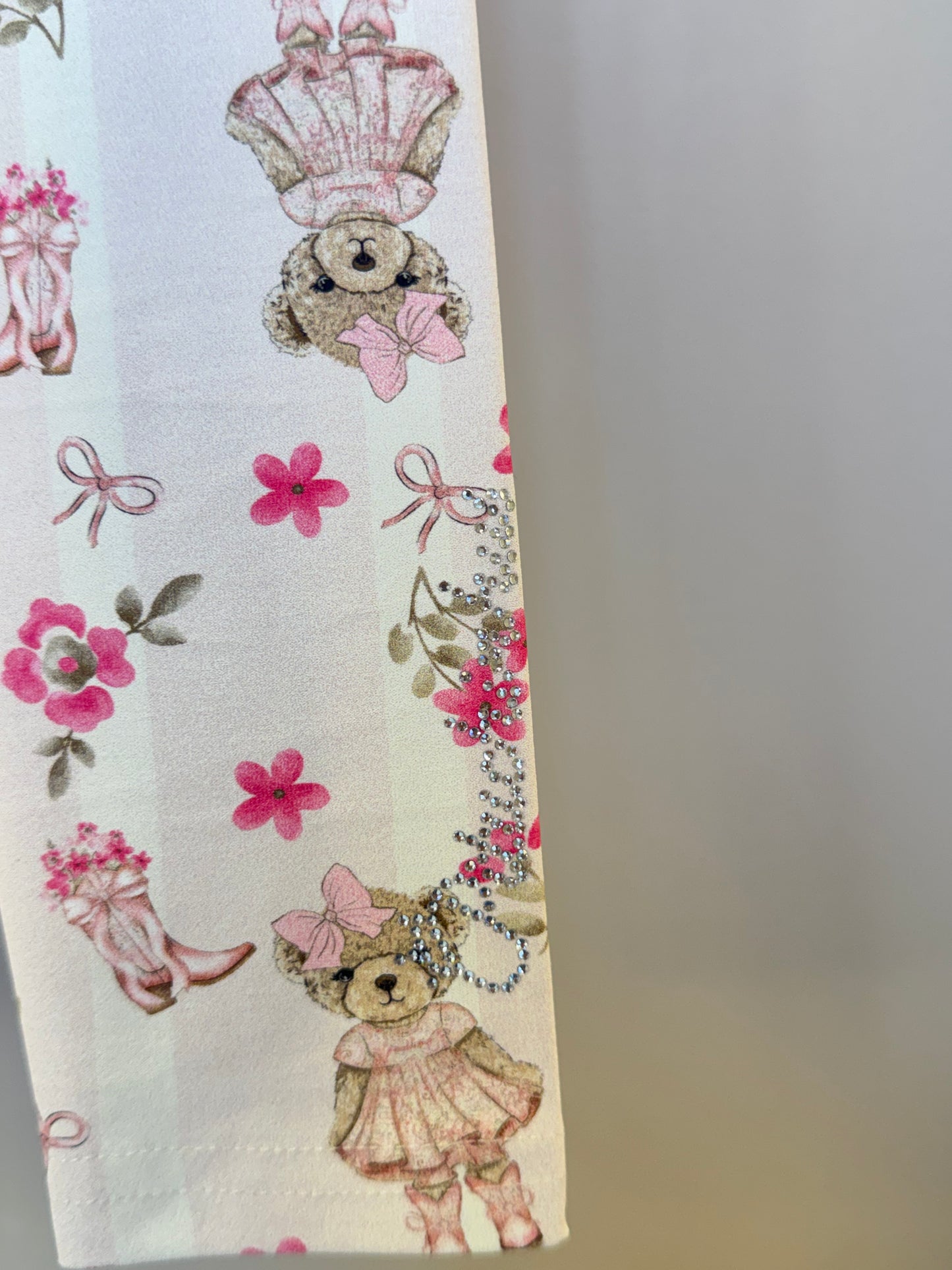 Legging Infantil Flores & Ursinhas - Pituchinhus