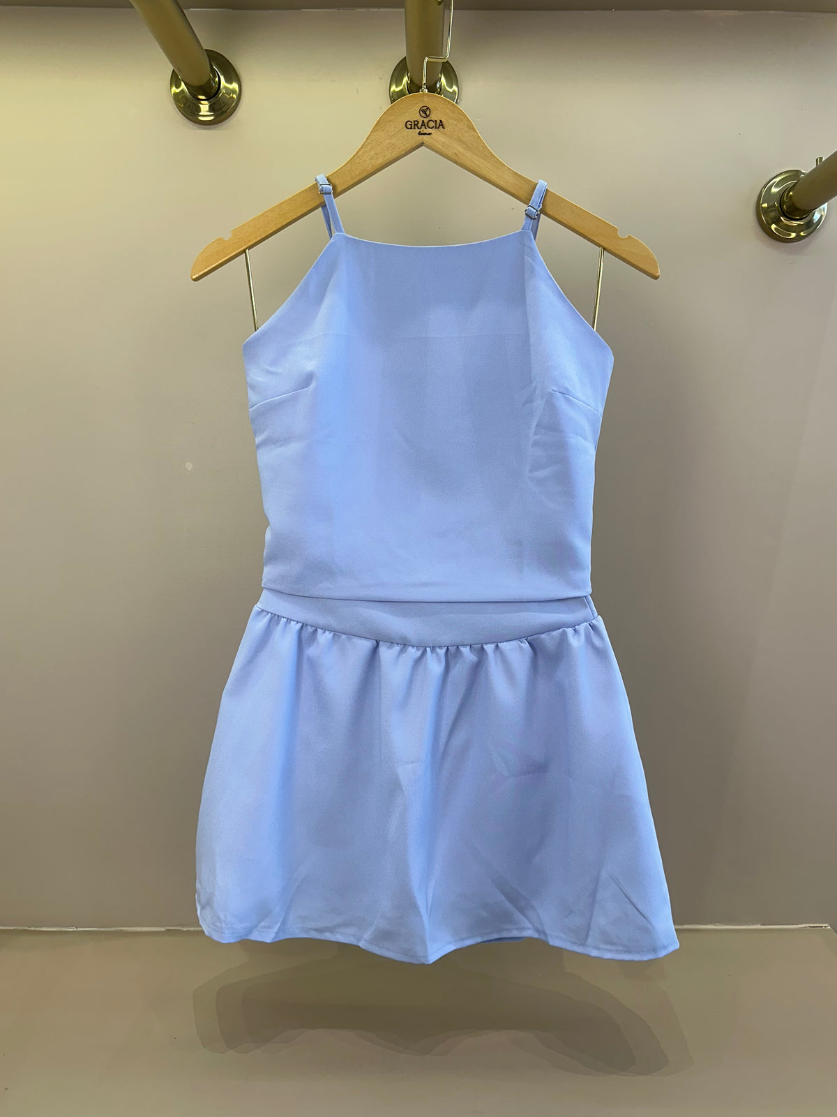 Conjunto Teen Blusa Cropped e Saia de Crepe - Vanilla Cream