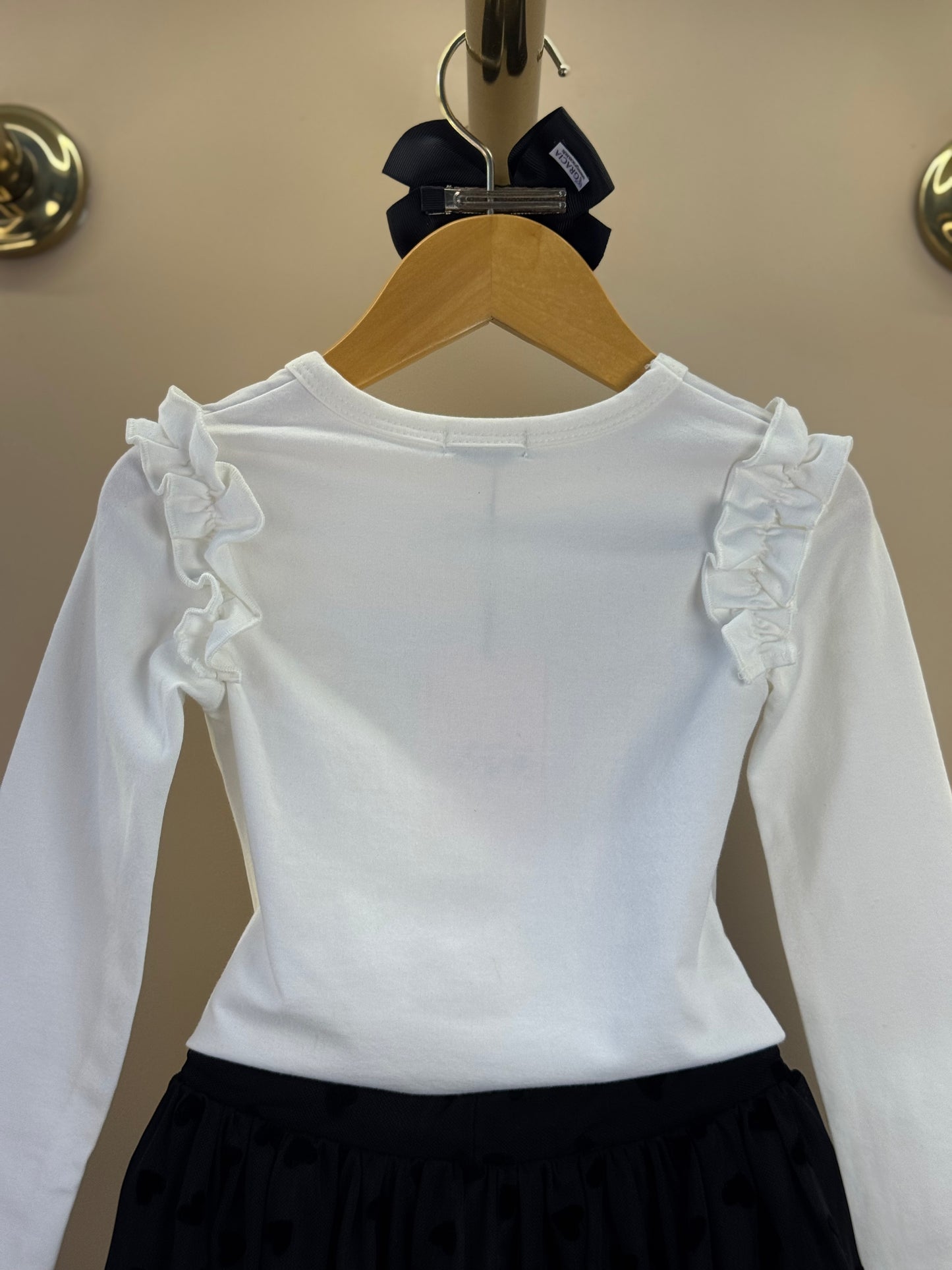 Conjunto Infantil Blusa Ml e Saia Preta - Infanti