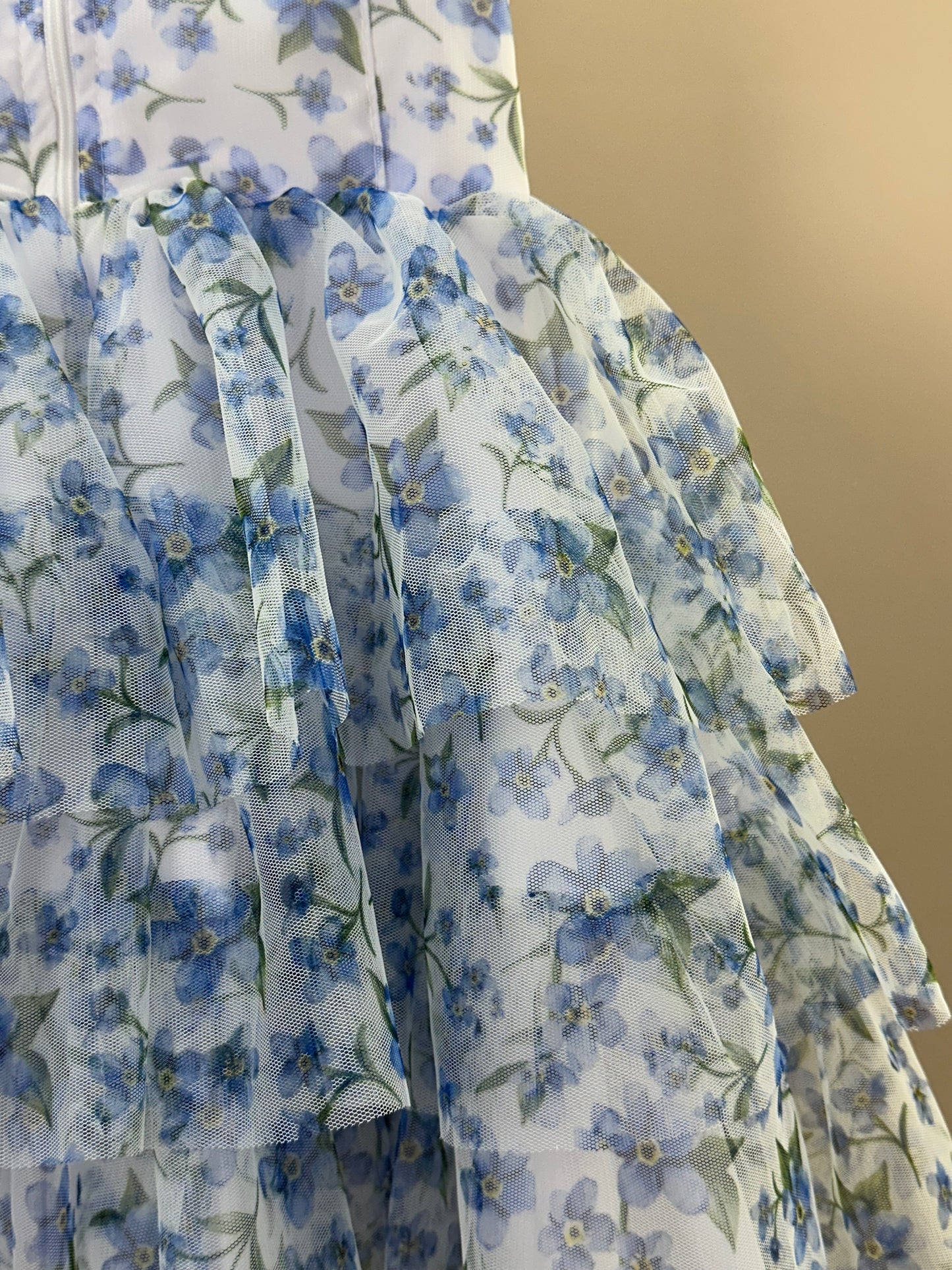 Vestido Infantil Festa Estampa Floral no Tule - Luluzinha