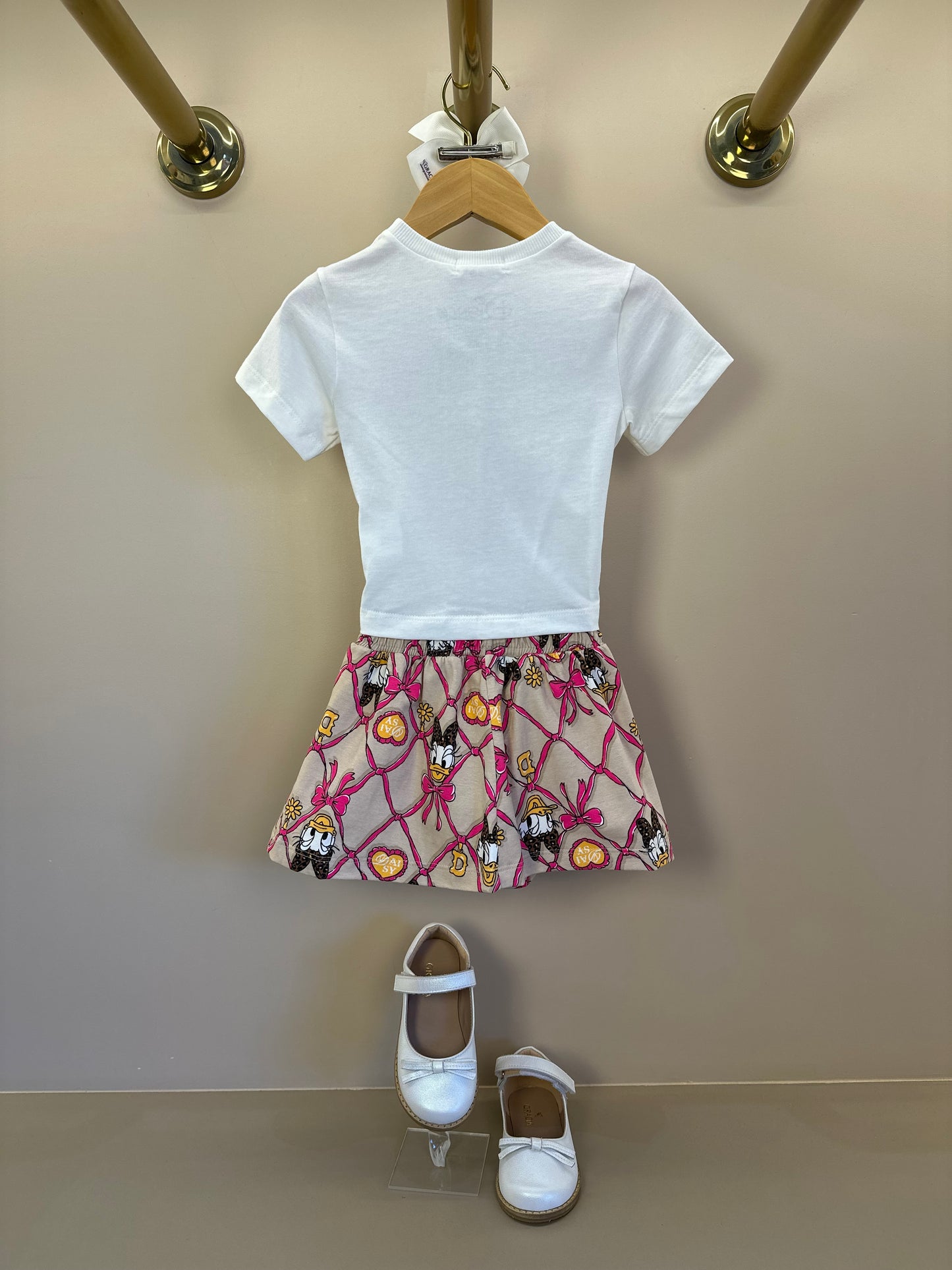 Conjunto Infantil Blusa Daisy e Saia Estampa Disney - Momi