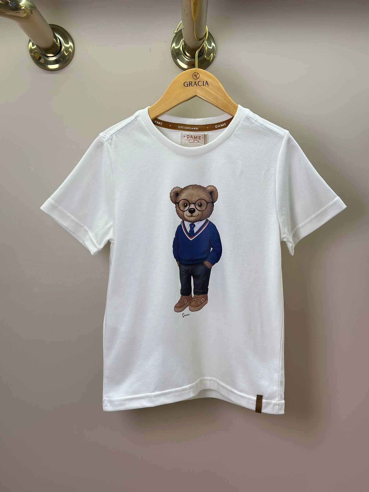 Camiseta Infantil Algodão Teddy University - Dame