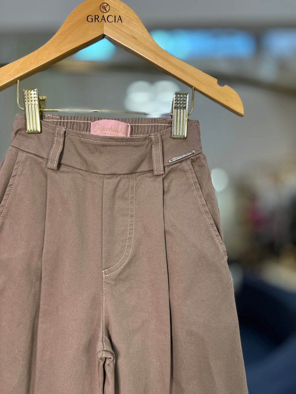Conjunto Infantil Maxi Blusa Ursinho e Calça Reta - Pituchinhus PRÉ-VENDA