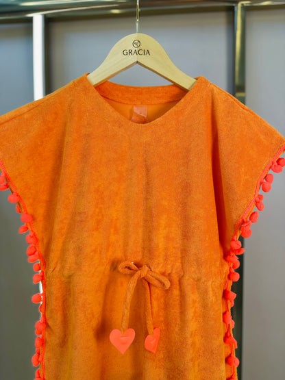 Roupão Infantil Linda Laranja - Siri Kids